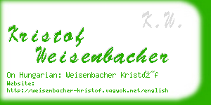 kristof weisenbacher business card